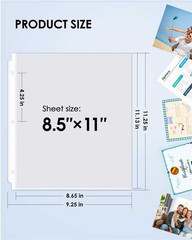 Heavy Duty Sheet Protectors 8.5 X 11 Inch, 3 Mil Thick Clear Page Protector for
