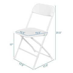 (4-10 Pack) Plastic Folding Stackable Chairs Seat Office Home Wedding Party