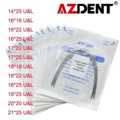 Dental Orthodontic Super Elastic Niti Rectangular Arch Wires Ovoid /Nature FDA