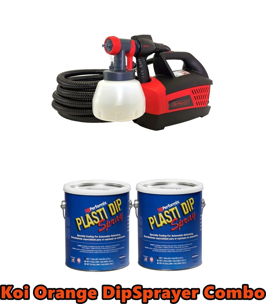 Plasti Dip Spray 2 Gallon Koi Orange DYC G-Force DipSpayer Ready to Spray