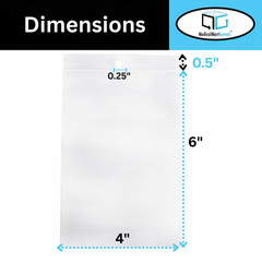 2 Mil Clear Reclosable Plastic Polybags 5″ x 8″ Top Seal w/ Hang Hole 2000 Packs