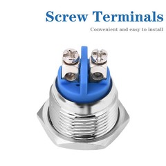 19mm Water Proof Starter Switch Boat Horn Momentary Push Button Stainless Steel