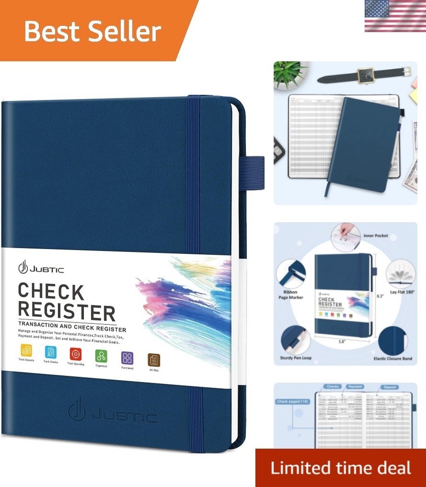 A5 Check Registers for Personal Checkbook, Ledger Transaction Registers Log B…