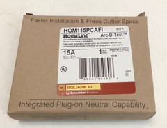 Square D HOM115PCAFI Circuit Breaker 15A 1P 120VAC 10kA AIR Combo Arc Fault PON