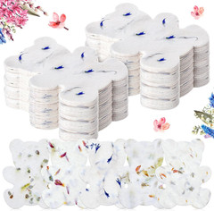 Handmade Plantable Wildflower Seed Paper Tags – 50 Pcs Wedding Favors (Bear)