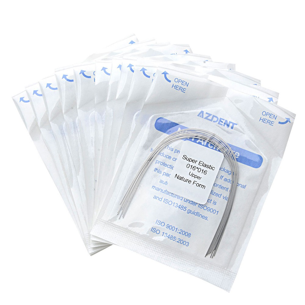 AZDENT Dental Orthodontics Niti Rectangular Arch Wires Nature Form 10 pcs/pack