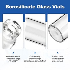 2mL Glass Vials Headspace GC Sample Vials w/ 13mm Caps 100/200/500/1000 Pack