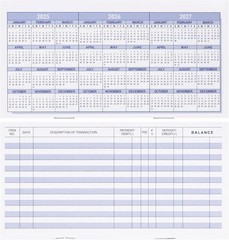 12/20 Checkbook Register,Check Registers for Personal,Blank Ledger Transaction