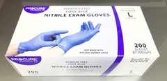 Procure Nitrile Exam Gloves #PC630CB, Powder Free, Blue, Large, 1 Box – Qty 200