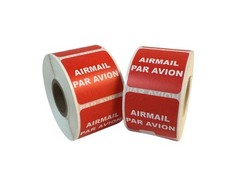 Airmail Par Avion 1.5×1.5″ Labels Mail By Air Adhesive Stickers 2 RLS of 300 EA
