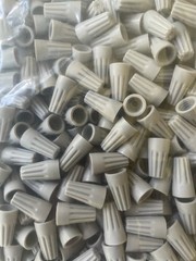 1000 GRAY STRAIGHT SCREW ON WIRE CONNECTORS 1,000 NUTS