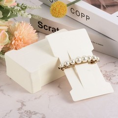 Hair Clip Display Cards, 100pcs Paper Cardboard Hair Bow Holder, White