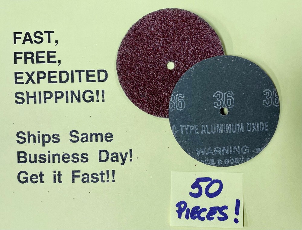 Fibre Discs; Various Sizes & Grits; FREE Same Day Expedited Shipping!