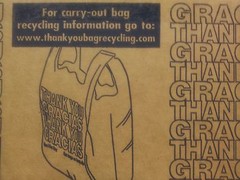 (1000 BAGS)T-SHIRT THANK YOU PLASTIC BAGS 11.5″ x 22″ GRACIAS RECYCLED MATERIALS