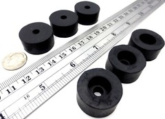 Screw Bolt On Rubber Bumper Pad Stand Fit For 3/16″ Screw Hole, 1″ Pad 1/2″ Tall