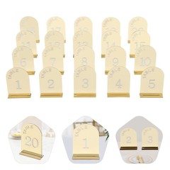20 Pcs Wedding Table Numbers Mirror Acrylic Table Number Table Sign Numbers