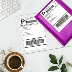 500 4″ x 6″ Fanfold Direct Thermal Shipping Labels for Zebra & Rollo Printers US
