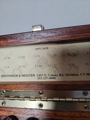 Southwick & Meister MPC 16SF collet set, USED.