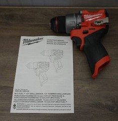 New! Milwaukee M12 Fuel 12V Brushless 1/2″ Hammer Drill (3404-20) [Tool Only]