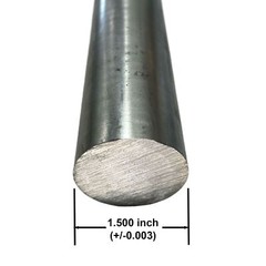 1.500 (1-1/2 inch) x 12 inches, 8620 Alloy Steel Round Rod, Cold Finished
