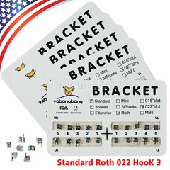 10 Packs Dental Orthodontic Bracket Braces Standard Roth 022″ 3 Hooks USA