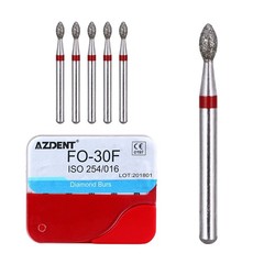 20Packs AZDENT Dental FG Diamond Burs For High Speed Handpiece Medium FG 1.6mm