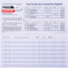 24 PCS Check Registers for Personal Checkbook Easy to Read Checkbook Register