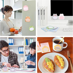 16 Packs Cartoon Animal, Self-Stick Note Pad Set, Cute Sticky Labels Shaped Mem