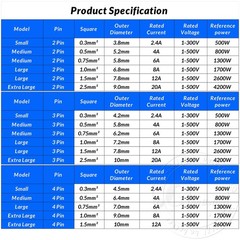 3 Pin Waterproof Extension Cable Connector Male Female Outdoor Led Light IP67
