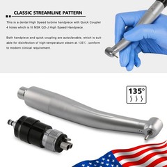 10*NSK Style Dental High Speed Handpiece Push Button 4 Hole Quick Coupler YBNK4