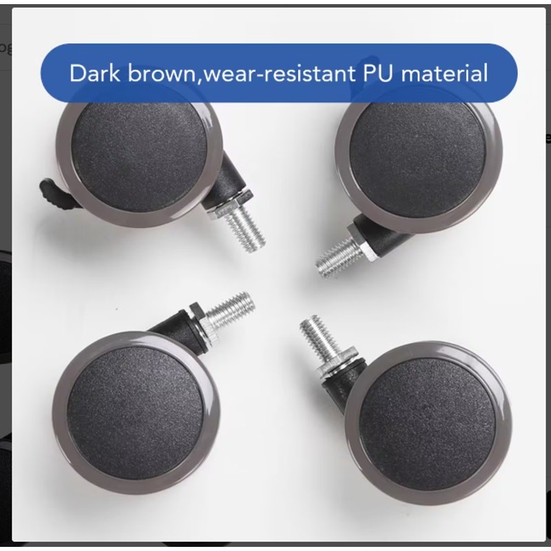 Flexispot Standing Desk Casters W1, Set of 4, Office Desk Wheels – Gray/Black