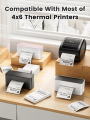 4×6 Fanfold Direct Thermal Shipping Labels for Zebra and Rollo 500 PCS