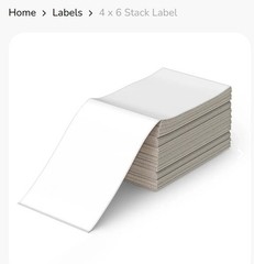 GENUINE ROLLO 4×6 Thermal Shipping Labels, White, Fanfold Stack 500 Labels, USA