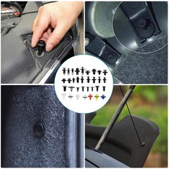 1240PCS Car Retainer Auto Fasteners Body Plastic Trim Clips Pin Rivet Bumper Kit
