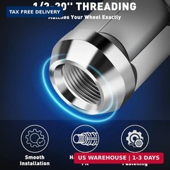 20PCS 1/2-20 Closed End Lug Nuts,1.38” Tall 19mm Hex,Replacement for Jeep1987-2