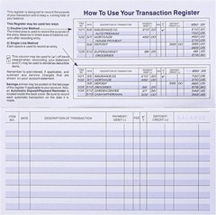 24 PCS Check Registers for Personal Checkbook, Easy to Read Checkbook Register