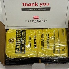 60 – TRADESAFE Safety OUT OF SERVICE Tags Zip Ties Included *
