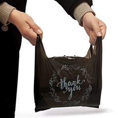 TOSPARTY 100PCS Black Thank You T-Shirt 1 Count (Pack of 100),