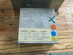 3 PC Lot Aluminum 6061 FLAT BAR 2.25 x 2.5 x 5 , 1.25 x 3.25 , .75 x 2 x 3.25