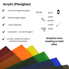 BuyPlastic 2423 Red Transparent Colored Acrylic Sheet 1/8″ x 24″ x 24″