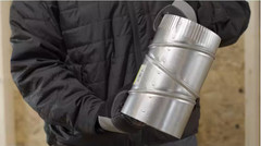 Master Flow12 In 90-degree Round Adjustable Elbow Flexible Duct Galvanized Steel