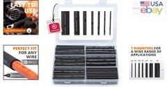 Heat Shrink Tubing Variety Pack – 180 Pcs with Strong Adhesive for Lasting Seal