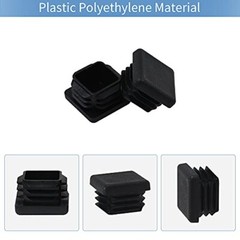 1 1×1 Square Tube End Cap Plastic Plugs 12 Pack, 1×1 1 Inch Square Tubing Plug