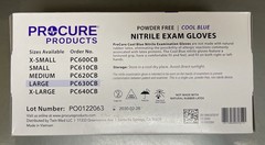 Procure Nitrile Exam Gloves #PC630CB, Powder Free, Blue, Large, 1 Box – Qty 200