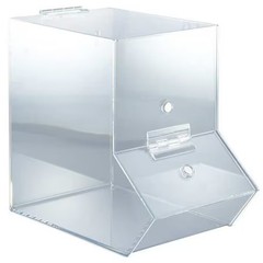 Ftr Enterprises Bcam-M Nesting Container, Acrylic, Clear, 3 In; 5 In H, 4 In; 5
