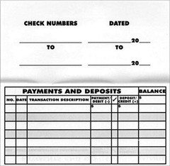 NEW 5 Pack LARGE PRINT Low Vision Checkbook Register