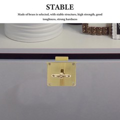 Retro Drawer Lock Antique Brass Cabinet Key Desk File Security 2.36×1.37 Inch