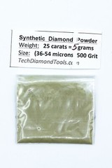 TechDiamondTools Diamond Powder 500 Grit 36-54 Microns, 25 cts = 5 Grams