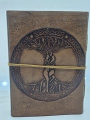 Handmade Leather Journal Celtic Tree of Life Embossed Valentine’s Gift Love