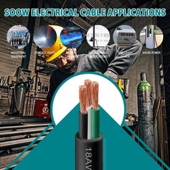 14/4 SOOW Wire 100FT, 14 AWG 600V SOOW Bulk Cable, 14 Gauge 4 Conductor Porta…